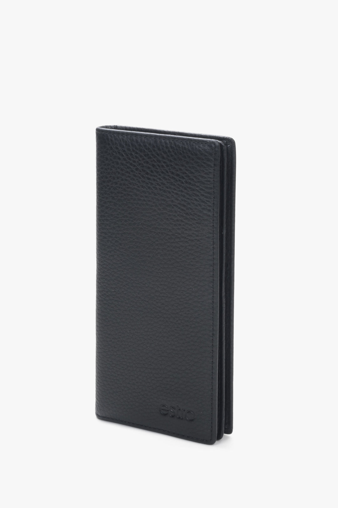 Men's Large Black Wallet made of Genuine Leather Estro ER00114464.