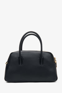 Women's Black Satchel Bag made of Genuine Leather Estro ER00116834.