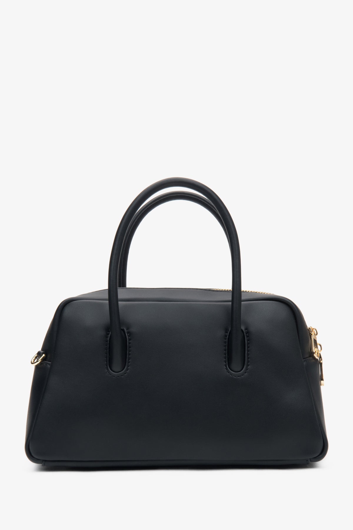 Women's Black Satchel Bag made of Genuine Leather Estro ER00116834.