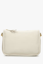 Women's Light Beige Leather Bag with Wide Strap Estro ER00115799.