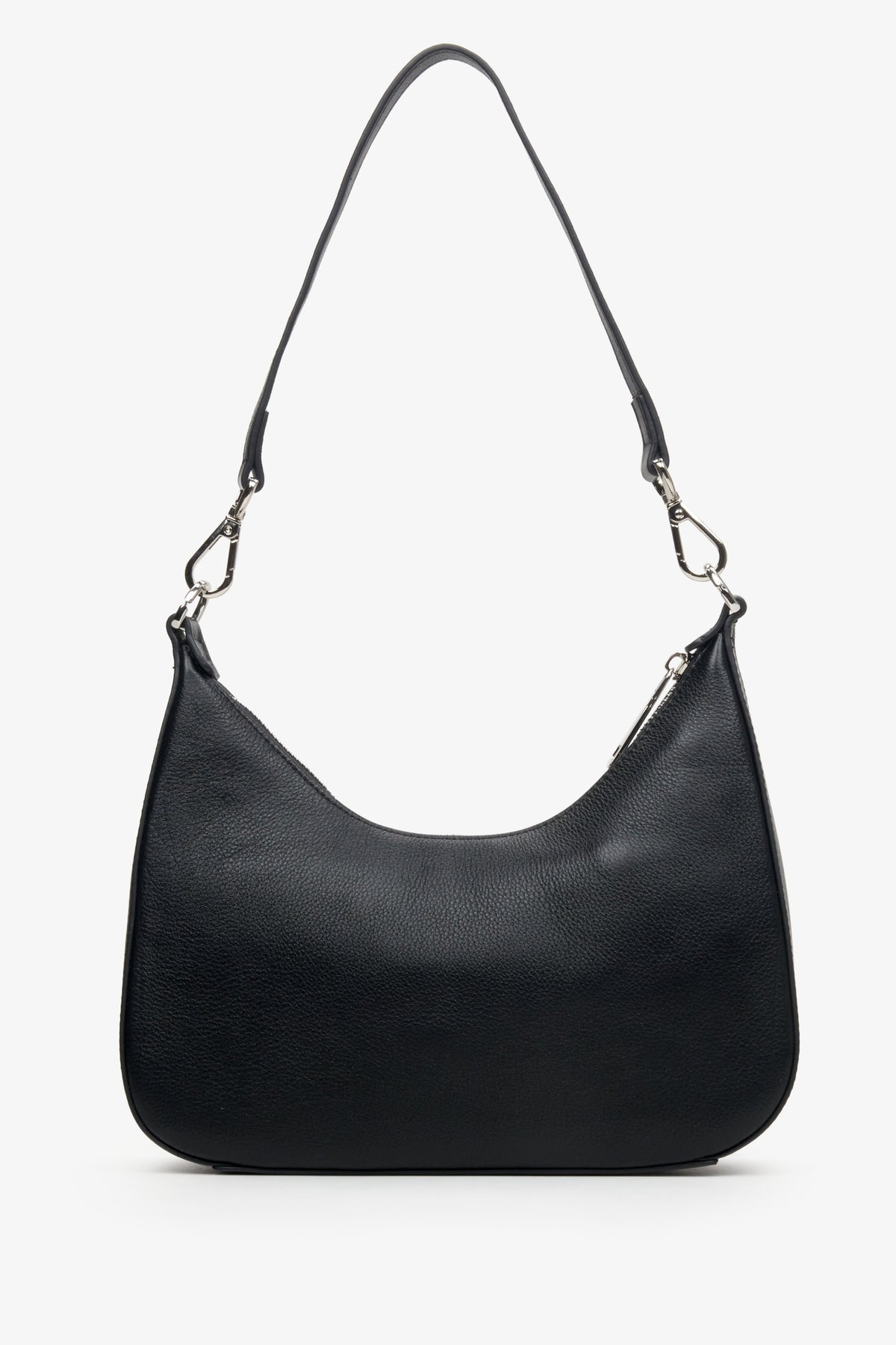 Black bag made of genuine leather.