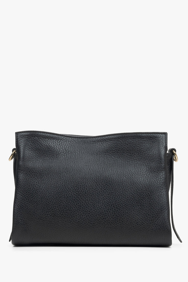 Women's Black Crossbody Bag made of Premium Italian Genuine Leather Estro ER00115446.