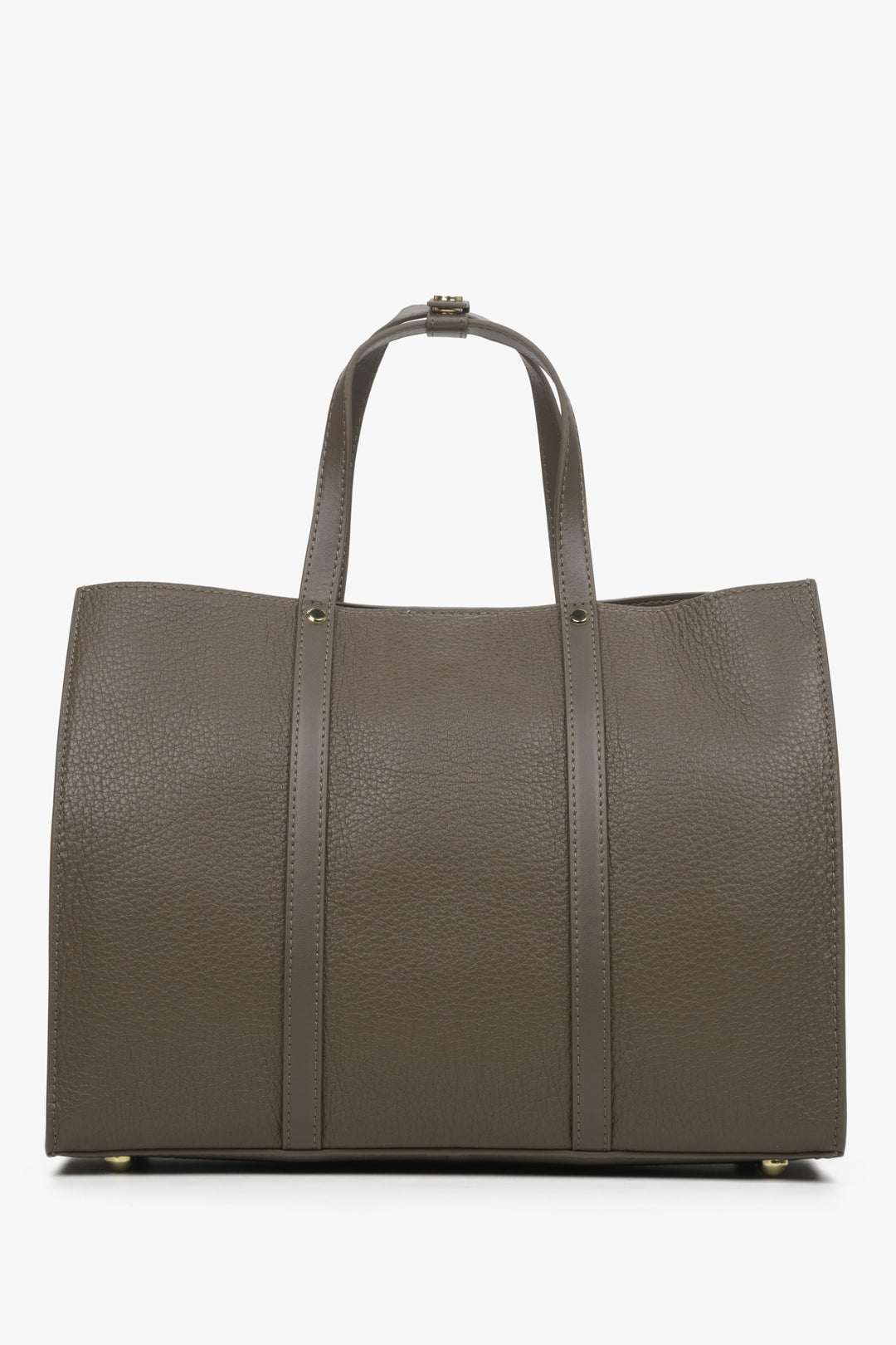 Estro women's  brown leather shopper bag.