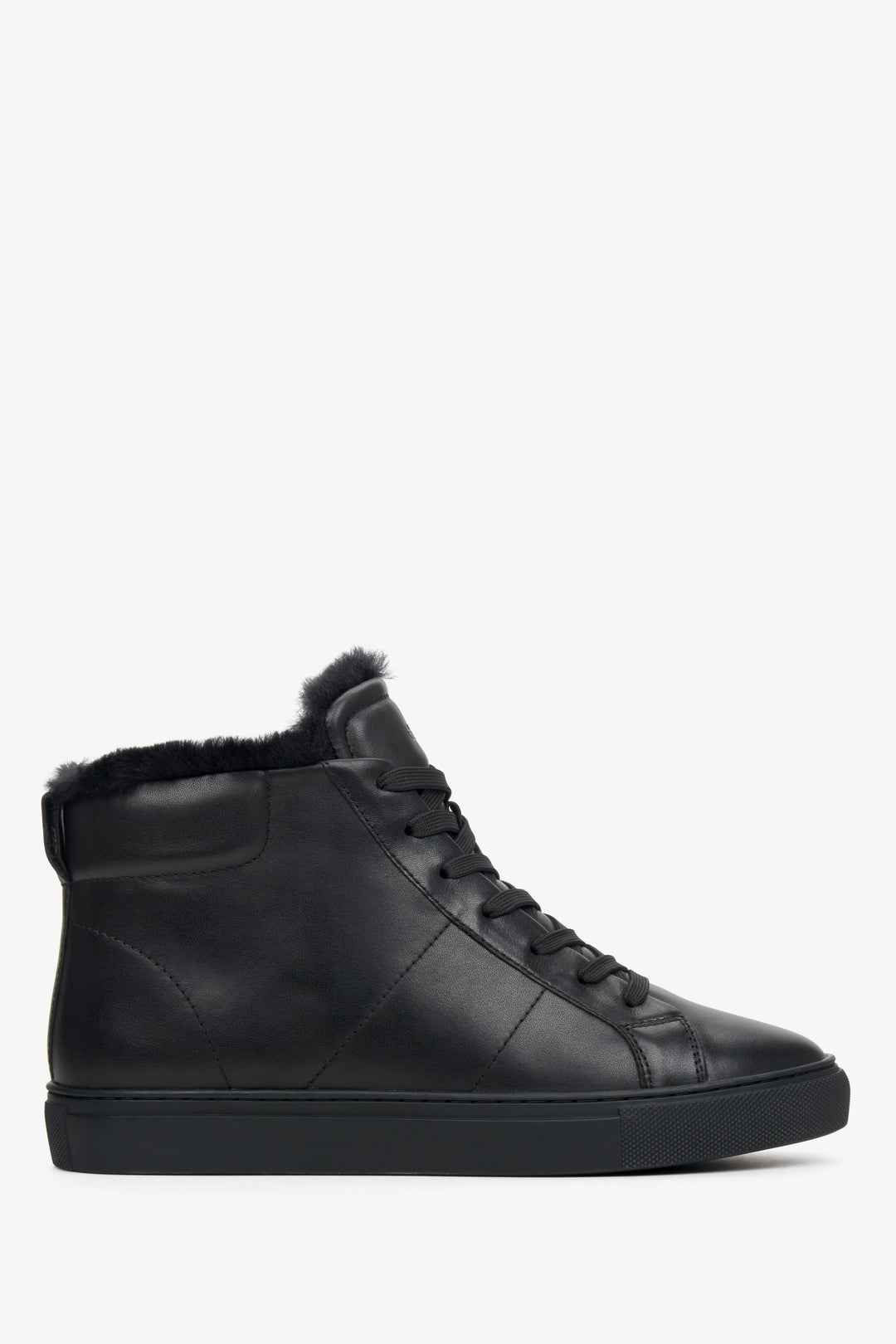 Women's Black High-Top Winter Sneakers Estro ER00112257.