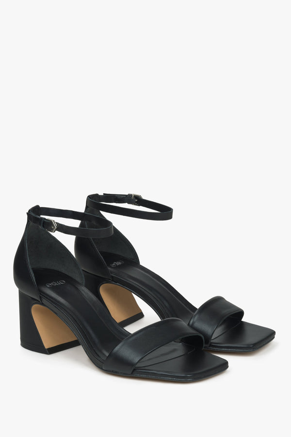 Black Heeled Sandals for Women by Estro.