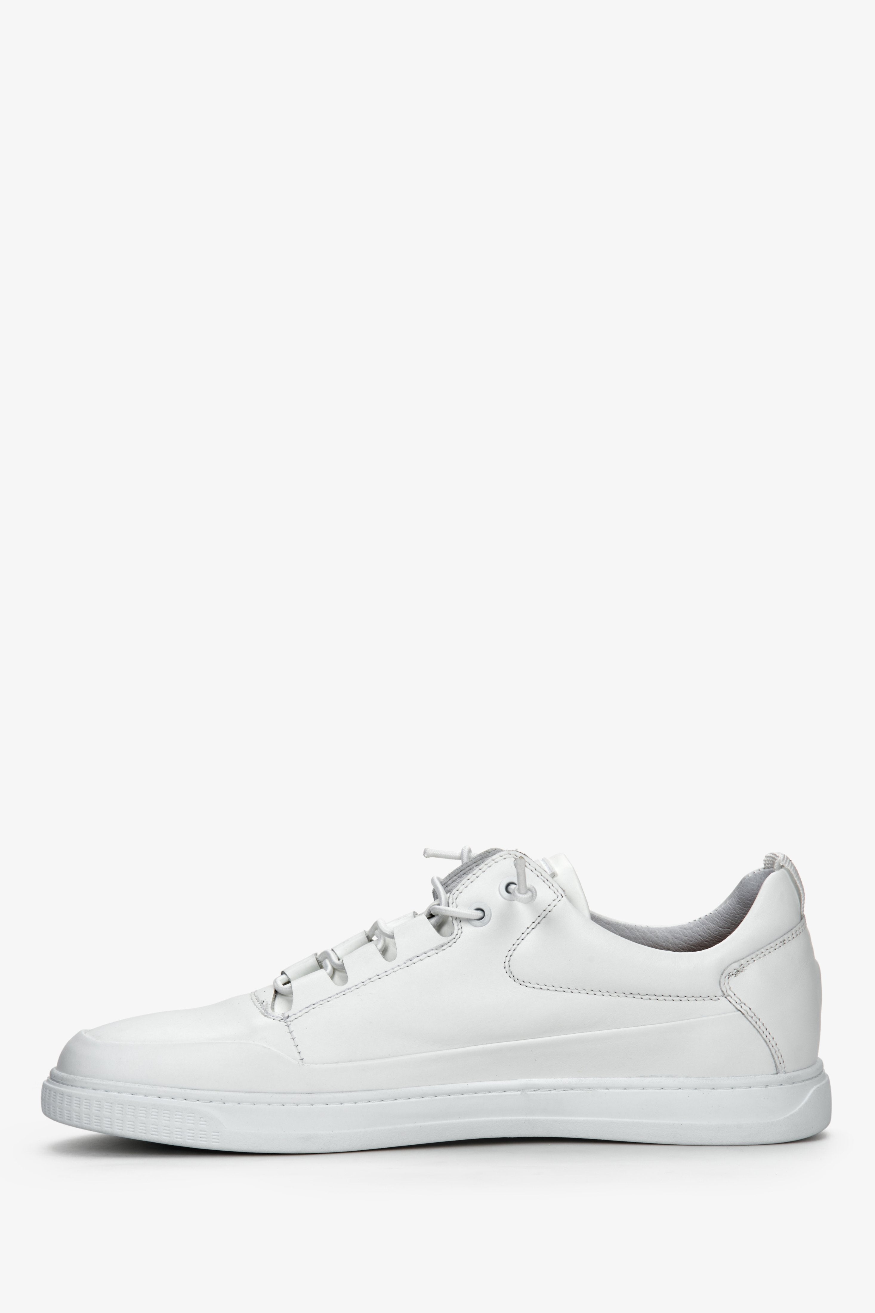 Men's white sneakers ES 8 made of genuine leather for fall - shoe profile.