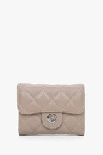 Women's Tri-Fold Small Light Pink Wallet with Decorative Embossing Estro ER00114478.