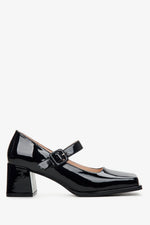 Women's Black Mary Jane Pumps made of Patent Genuine Leather Estro ER00114167.