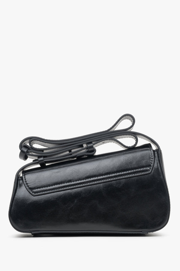 Estro's black leather bag - reverse side.