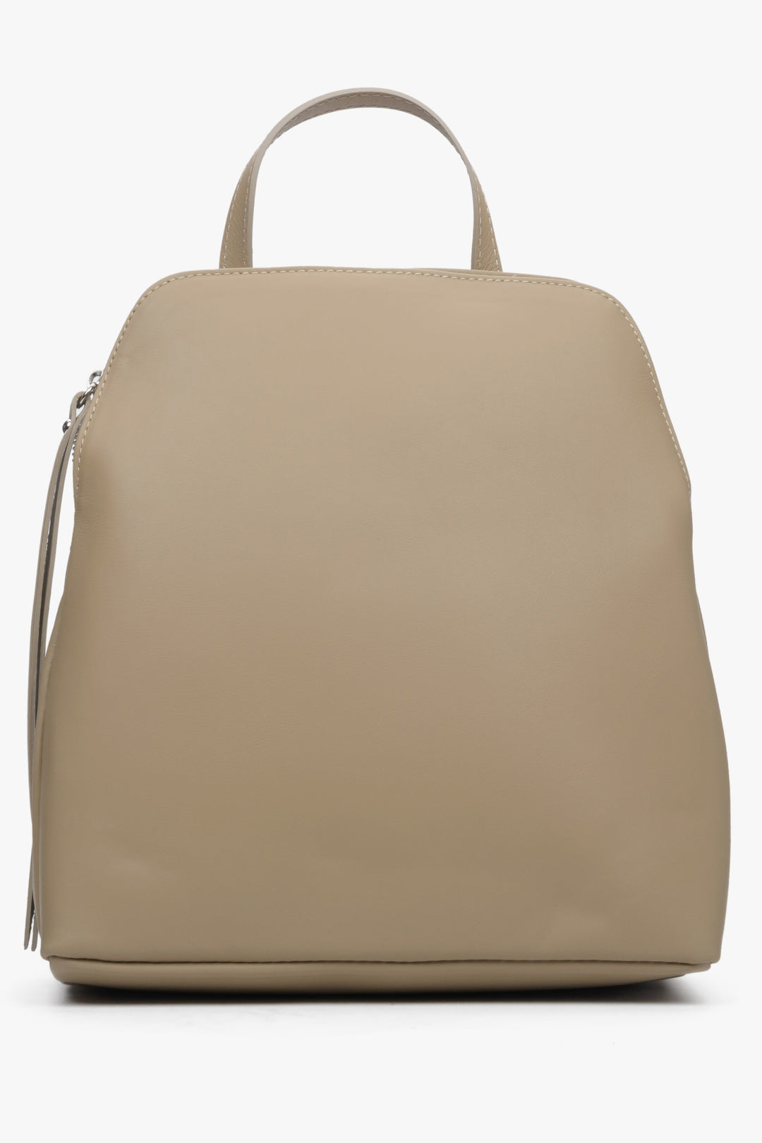 Women's Beige Backpack Genuine Leather Estro ER00113286.