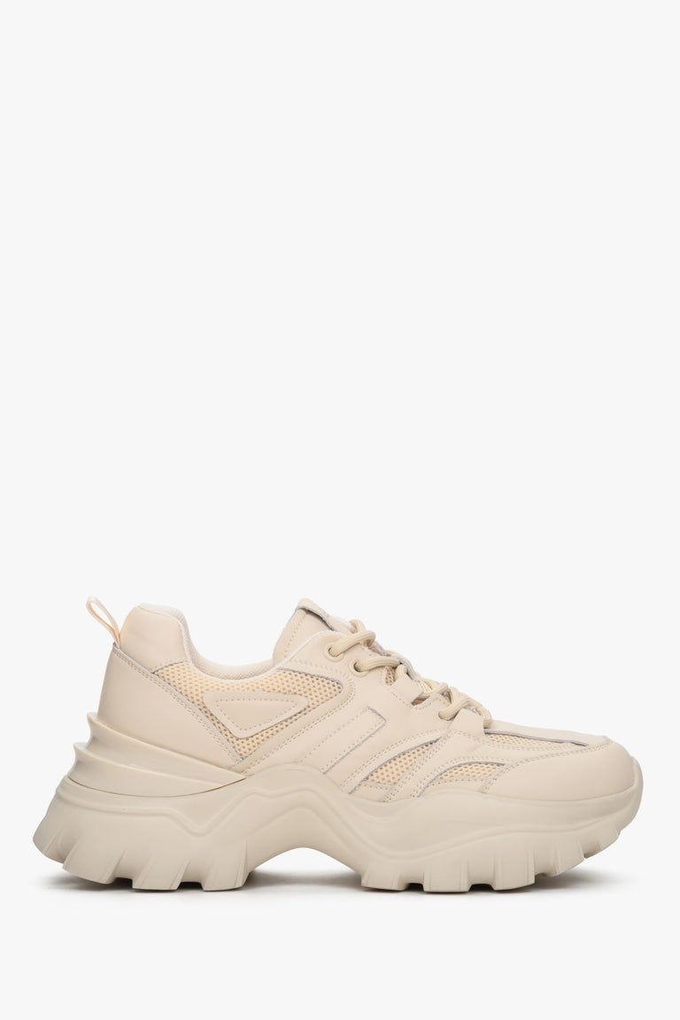 Women's Beige Sneakers on a Platform ES 8 ER00112607.