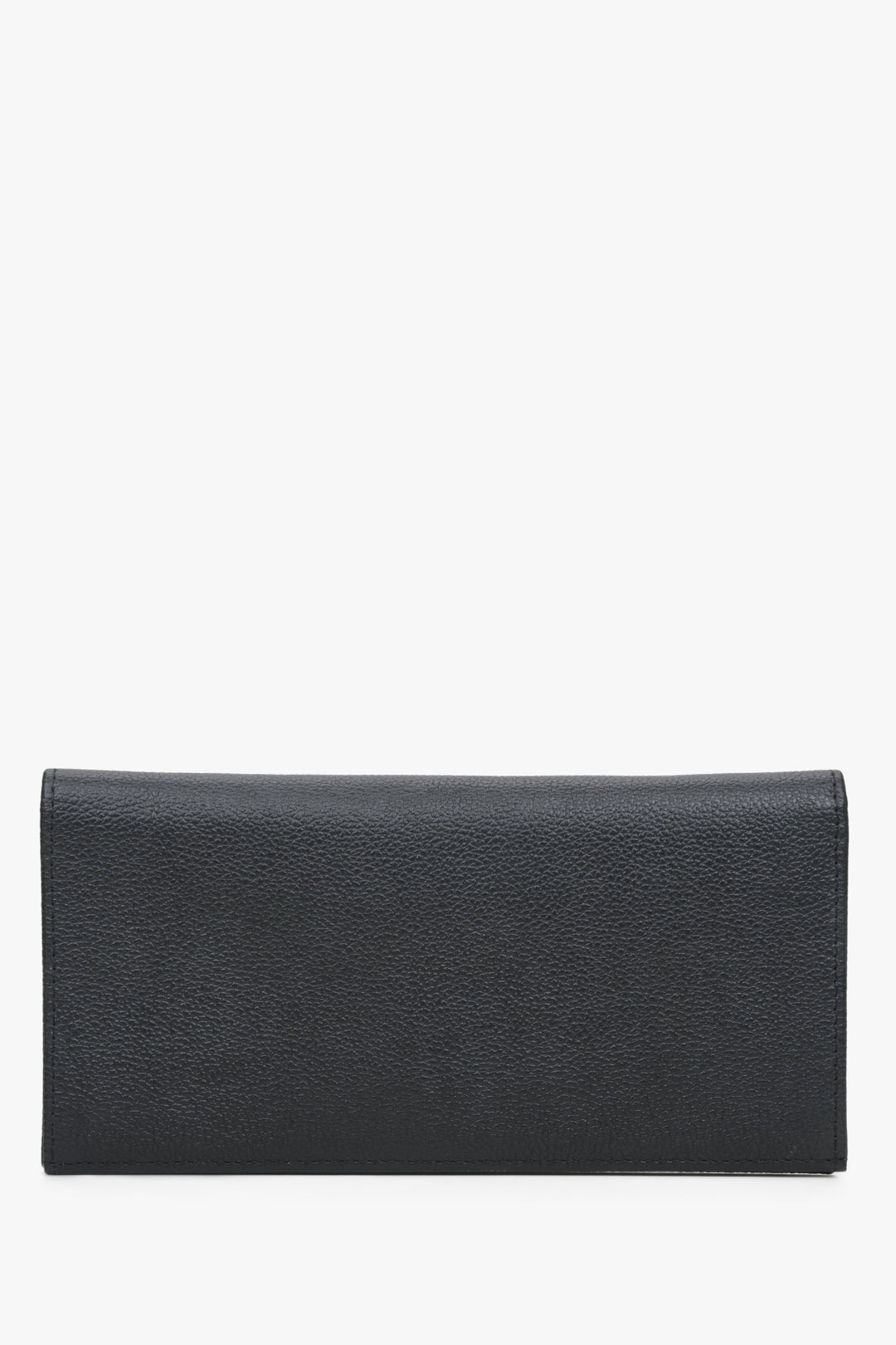 Large men's  black wallet made of genuine leather.