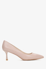 Women's Beige Pumps with Pointed Toe Estro ER00115851.