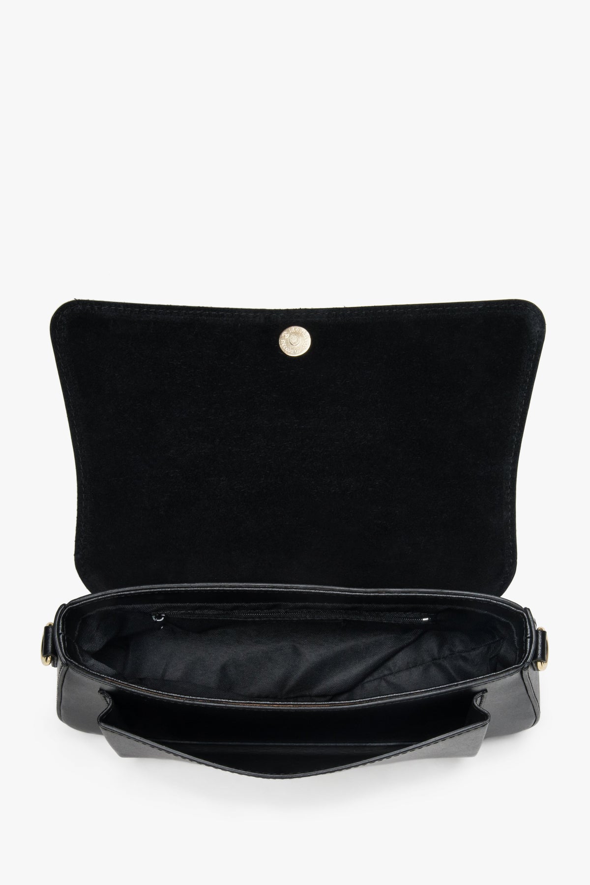 Black leather women's crossbody bag – compact and elegant.