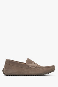 Men's Brown Loafers made of Genuine Velour Estro ER00117604.