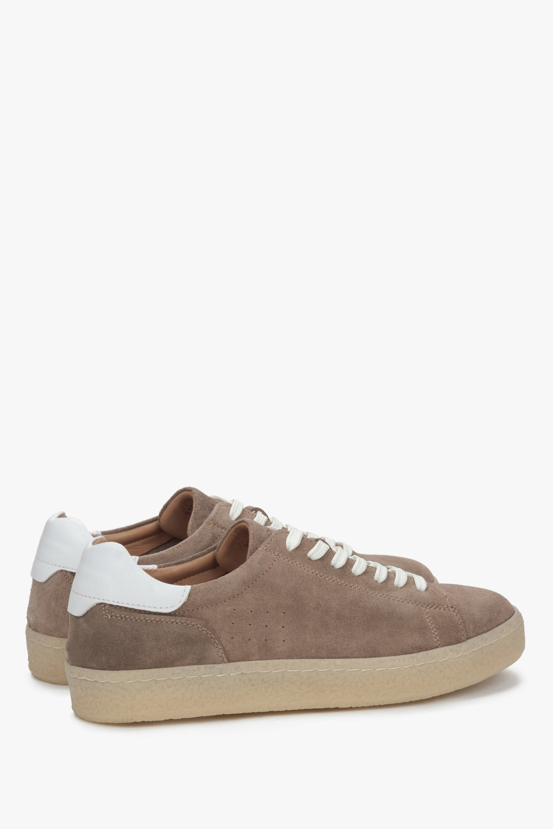 Brown velour men's sneakers by Estro.