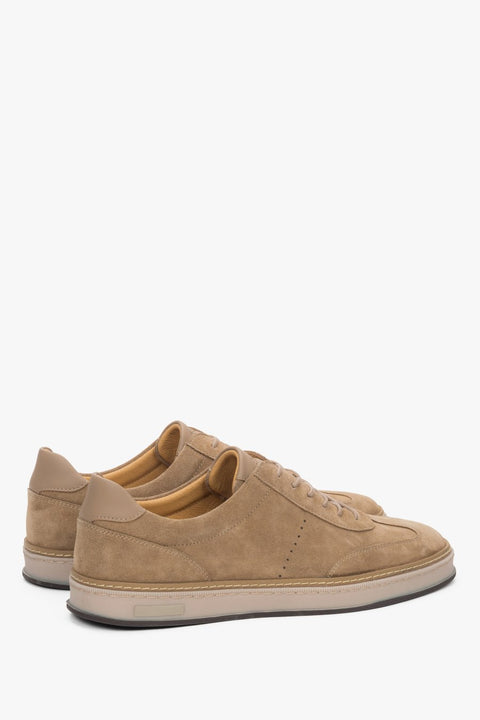 men’s sneakers in genuine velour with durable flexible sole Estro