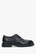 Men’s Black Brogue Shoes made of Genuine Leather Estro ER00118352.