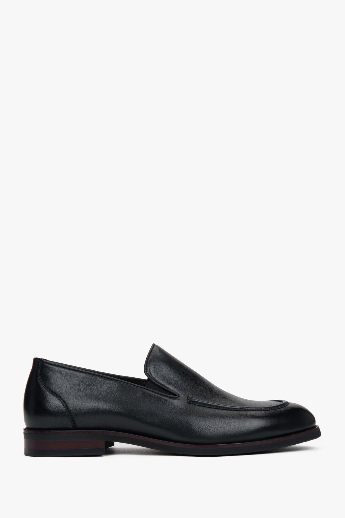Men's Black Classic Genuine Leather Loafers Estro ER00117520.