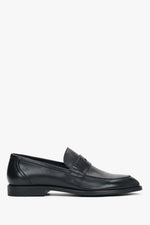 Men's Black Classic Loafers in Genuine Leather Estro ER00116988.