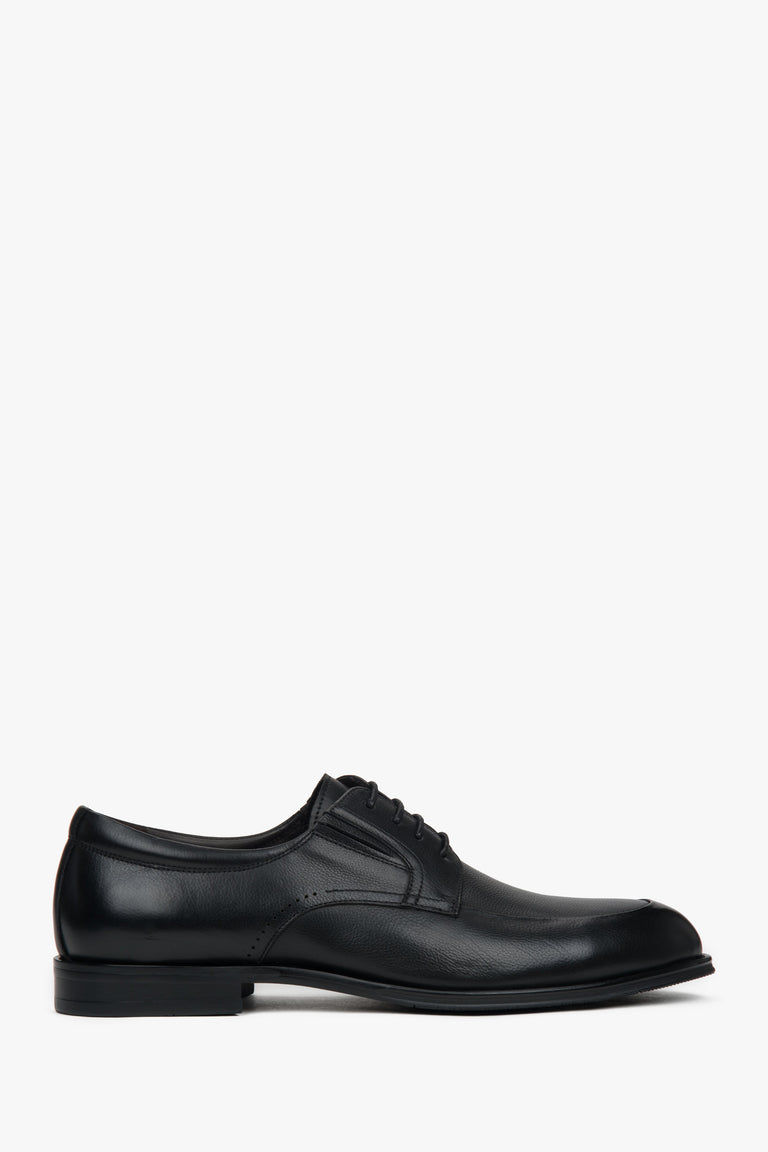 Men’s Black Derby Shoes in Genuine Leather Estro ER00117526.