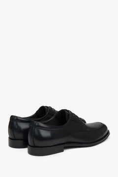 Made of genuine leather, black men's derby shoes, Estro.