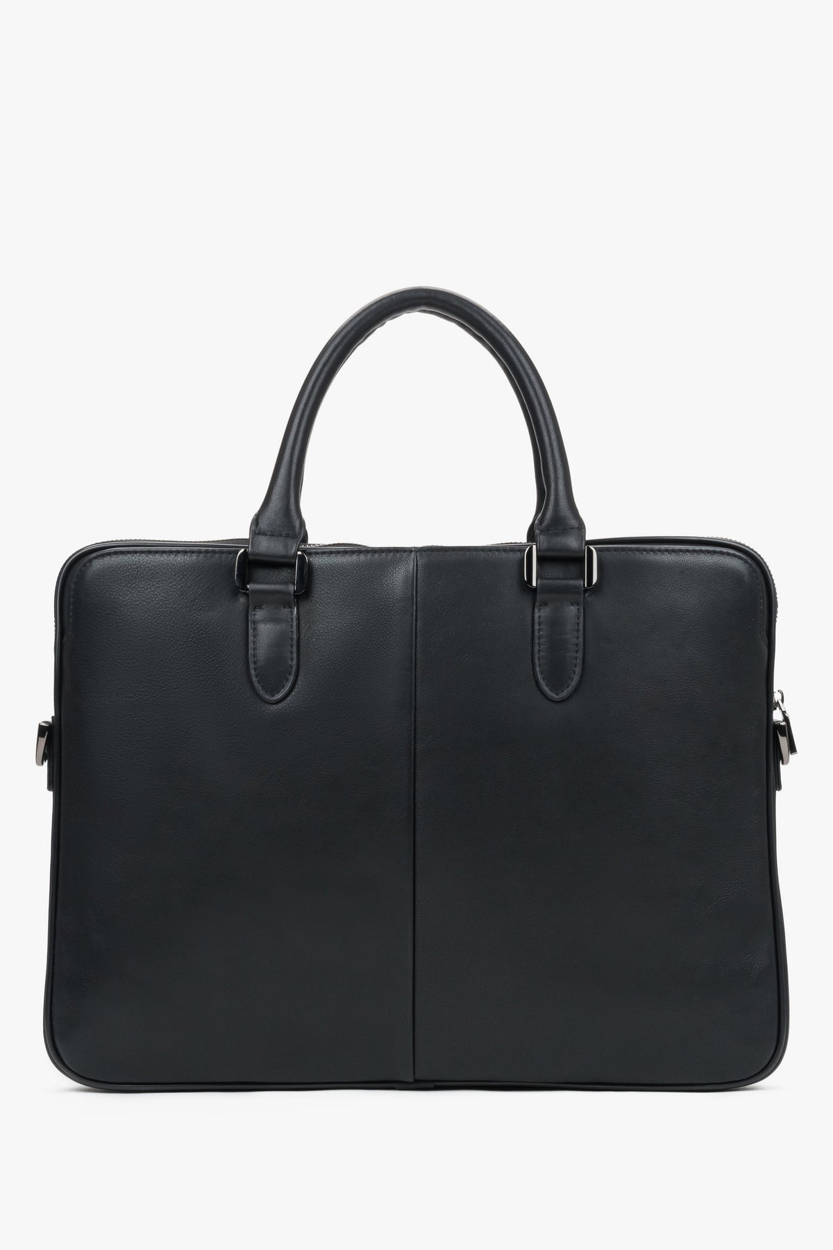Men's black genuine leather business briefcase Estro.