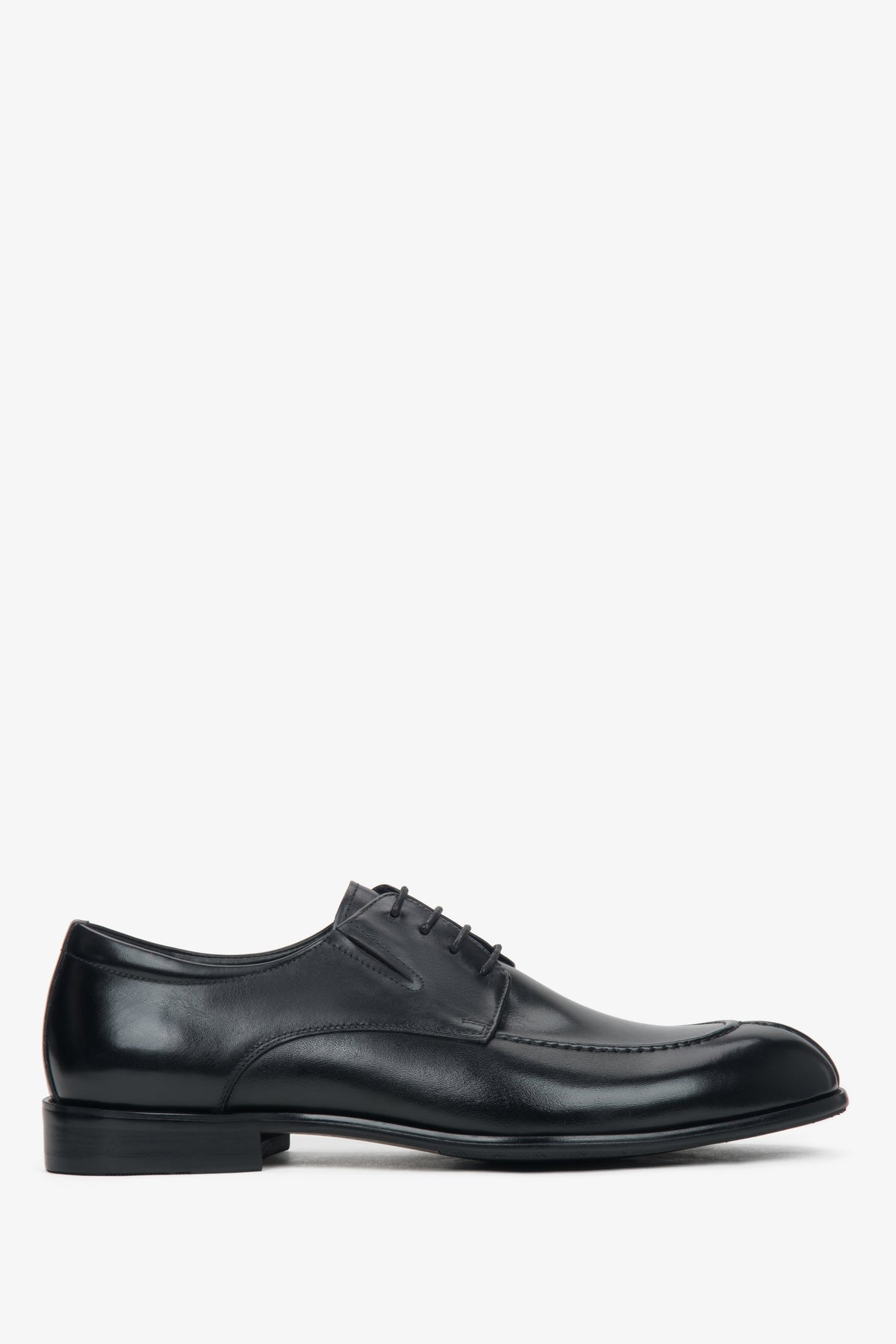 Men's Black Genuine Leather Derby Shoes Estro ER00115987.