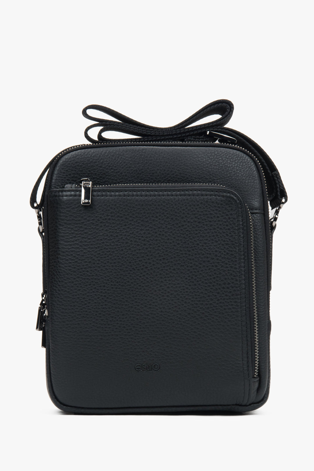 Men’s Black Genuine Leather  Shoulder Sling Bag Estro ER00117332.