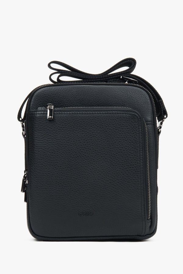 Men’s Black Genuine Leather  Shoulder Sling Bag Estro ER00117332.