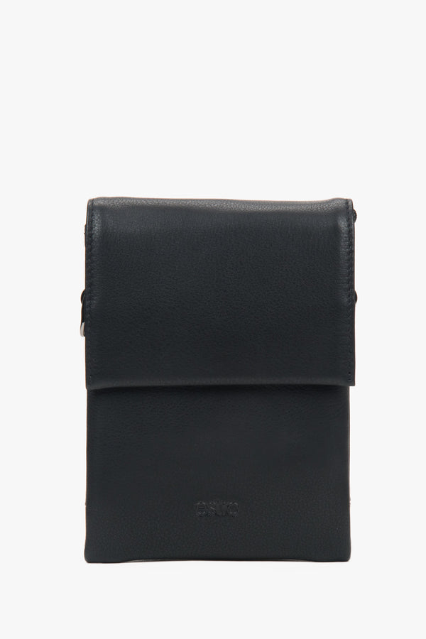 Men's Black Genuine Leather Tablet Bag Estro ER00117333.