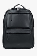 Men’s Black Genuine Leather Urban Backpack Estro ER00117317.