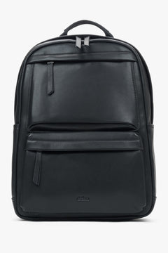 Men’s Black Genuine Leather Urban Backpack Estro ER00117317.