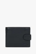 Men’s Black Genuine Leather Wallet with Strap Closure Estro ER00116312.