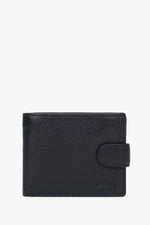 Men’s Black Genuine Leather Wallet with Strap Closure Estro ER00116312.