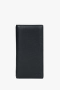 Men's Black Large Wallet in Pebbled Genuine Leather Estro ER00118741.