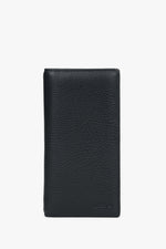 Men's Black Large Wallet in Pebbled Genuine Leather Estro ER00118741.
