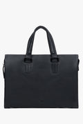 Men's Black Natural Leather Briefcase Fitting A4 Estro ER00120416