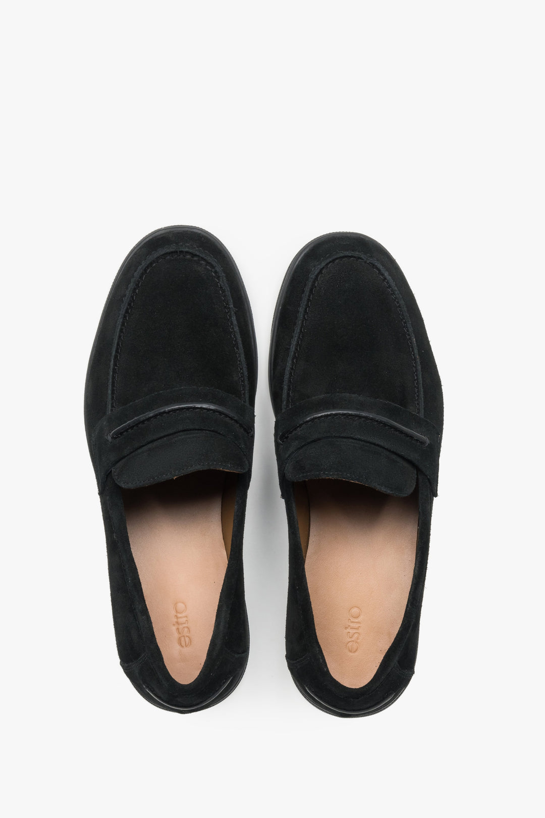 Elegant men’s loafers in premium Italian velour with decorative details.