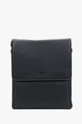 Men’s Black Pebble Leather Magnetic Tablet Bag Estro ER00117323.