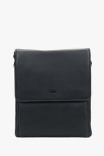 Men’s Black Pebble Leather Magnetic Tablet Bag Estro ER00117323.
