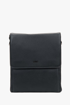 Men’s Black Pebble Leather Magnetic Tablet Bag Estro ER00117323.