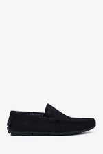 Men's Black Perforated Nubuck Loafers for Summer Estro ER00117000.