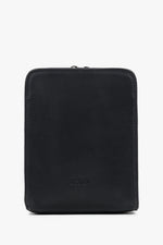 Men's Black Shoulder Bag made of Genuine Leather Estro ER00120413.
