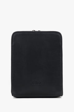 Men's Black Shoulder Bag made of Genuine Leather Estro ER00120413.