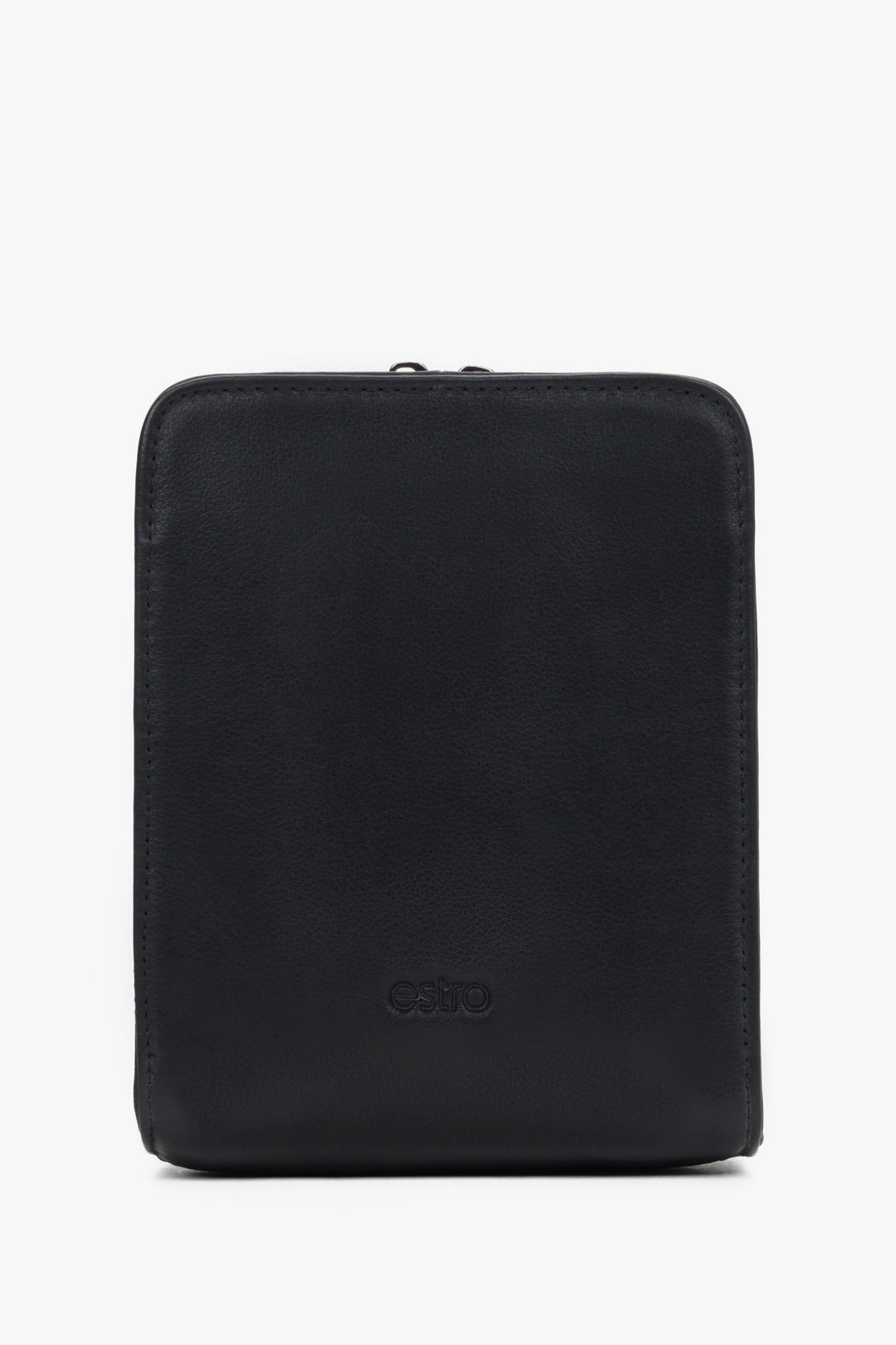 Men's Black Shoulder Bag made of Genuine Leather Estro ER00120413.