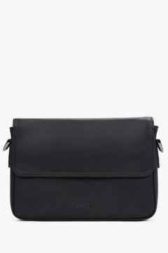 Men's Black Shoulder Bag made of Genuine Leather Estro ER00120397.