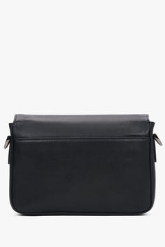 Men’s black shoulder bag made of genuine leather Estro.