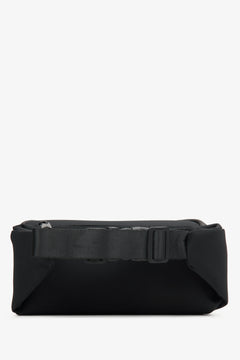 Estro men’s spacious black waist bag – back view.