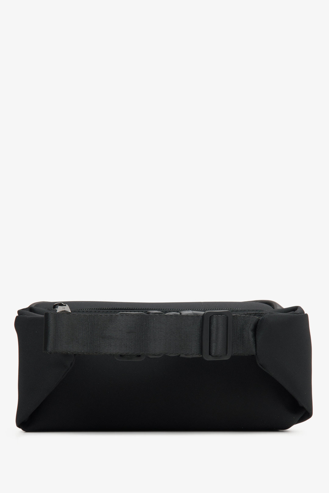 Estro men’s spacious black waist bag – back view.